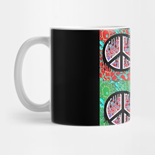 peace, love, pop art , symbol, Pop Art Mug